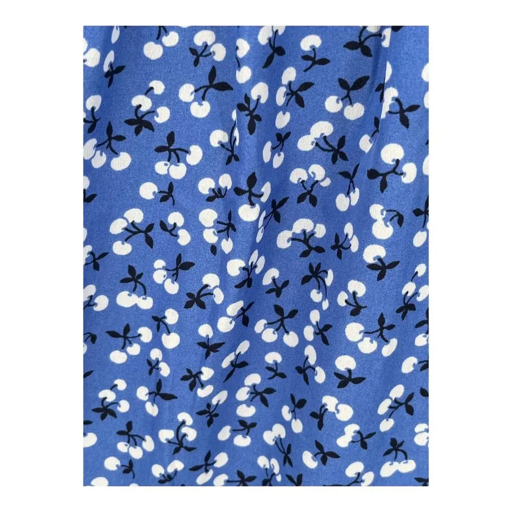 Eliza J Dress Floral Surplice neck long sleeve fit flare blue size 14 - Picture 5 of 11